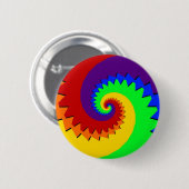 Digitale regenboogspiral ronde button 5,7 cm (Voorkant /achterkant)