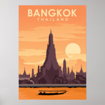 Digitale reisillustratie Bangkok Thailand