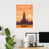 Digitale reisillustratie Bangkok Thailand Poster (Thuiskantoor)