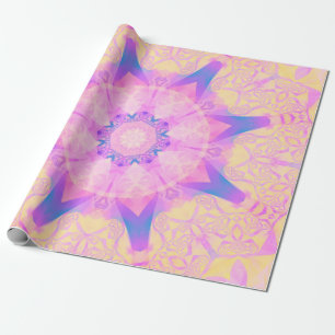 Digitale retro abstracte mandala. Heldere bloem. B Cadeaupapier