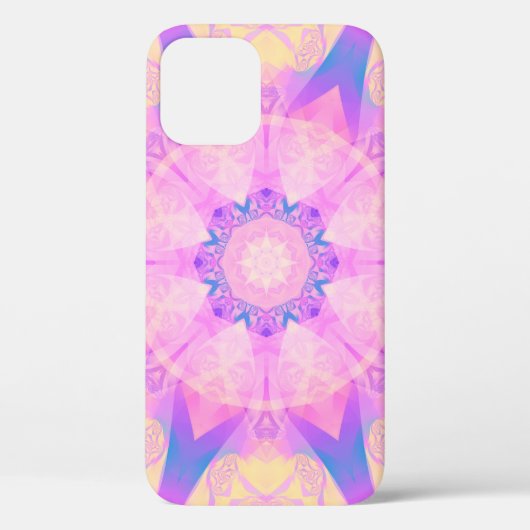 Digitale retro abstracte mandala. Heldere bloem. B Case-Mate iPhone Case (Achterkant)