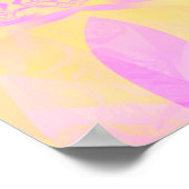 Digitale retro abstracte mandala. Heldere bloem. B Poster (Hoek)