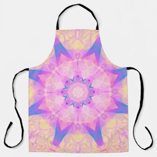 Digitale retro abstracte mandala. Heldere bloem. B Schort