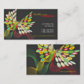 Digitale Retro Modern Butterfly Fly Abstracte Art Visitekaartje (Voorkant / Achterkant)
