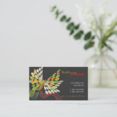 Digitale Retro Modern Butterfly Fly Abstracte Art Visitekaartje (Staand voorkant)