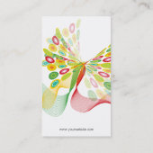 Digitale Retro Modern Butterfly Fly Abstracte Art Visitekaartje (Achterkant)