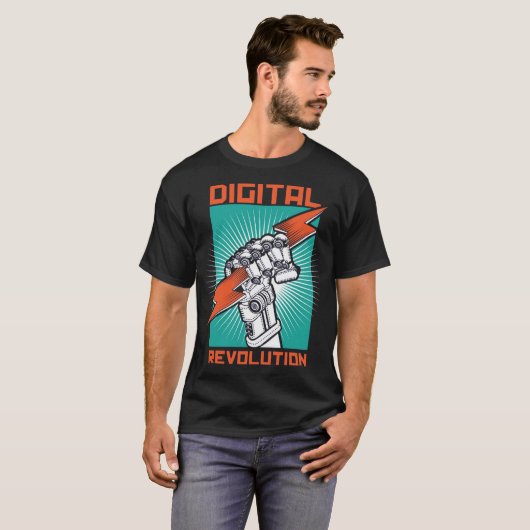 Digitale revolutie t-shirt (Voorkant volledig)