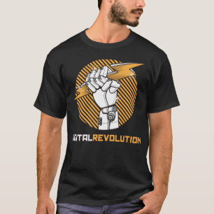 Digitale revolutiehand t-shirt
