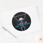 Digitale Revolutieradio 3"Ronde Glanzende Stickers (Envelop)