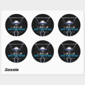 Digitale Revolutieradio 3"Ronde Glanzende Stickers (Vel)