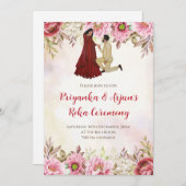 Digitale Ring Ceremonie Indiaas Verloving uitnodig Kaart (Voorkant / Achterkant)