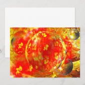 Digitale rode Abstracte uitnodiging (Voorkant / Achterkant)