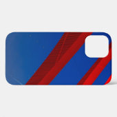 Digitale rode en blauwe achtergrond Case-Mate iPhone case (Achterkant (horizontaal))