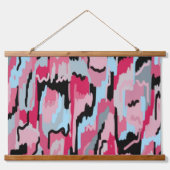 Digitale rode en zwarte afdrukken hangend wandkleed (Voorkant)