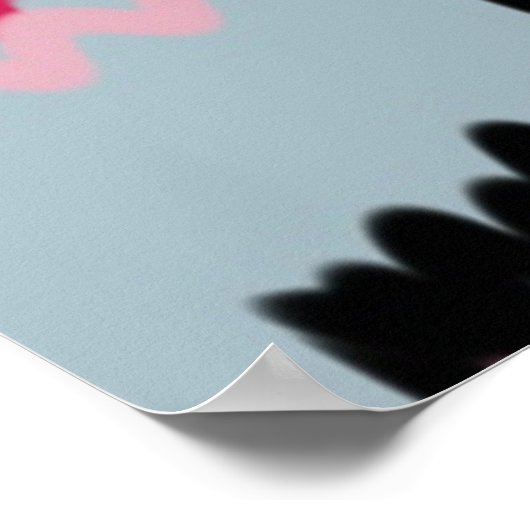 Digitale rode en zwarte afdrukken poster (Hoek)