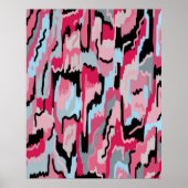 Digitale rode en zwarte afdrukken poster (Voorkant)