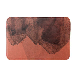 Digitale rode gele abstracte verfpenseel badmat