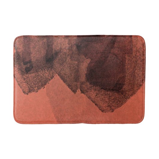 Digitale rode gele abstracte verfpenseel badmat (Voorkant)