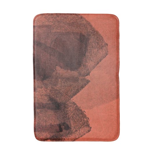 Digitale rode gele abstracte verfpenseel badmat (Voorkant Verticaal)