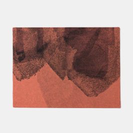 Digitale rode gele abstracte verfpenseel deurmat