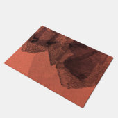 Digitale rode gele abstracte verfpenseel deurmat (Schuin)