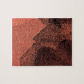 Digitale rode gele abstracte verfpenseel legpuzzel (Horizontaal)