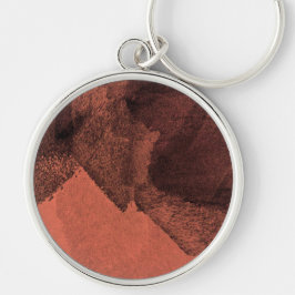 Digitale rode gele abstracte verfpenseel sleutelhanger