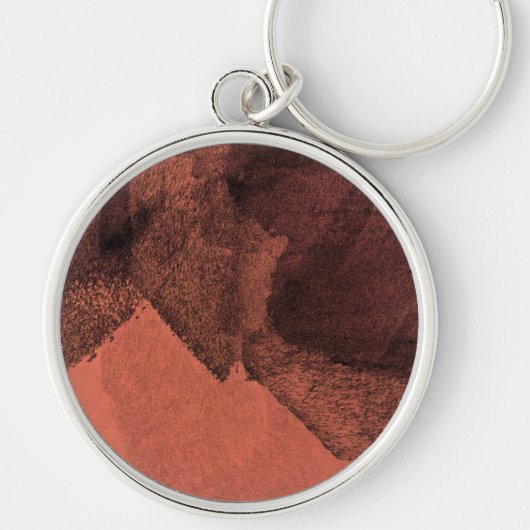 Digitale rode gele abstracte verfpenseel sleutelhanger (Voorkant)