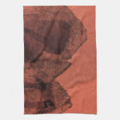 Digitale rode gele abstracte verfpenseel theedoek (Verticaal)