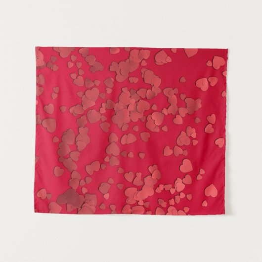 Digitale rode hartsticker wandkleed (Voorkant (horizontaal))