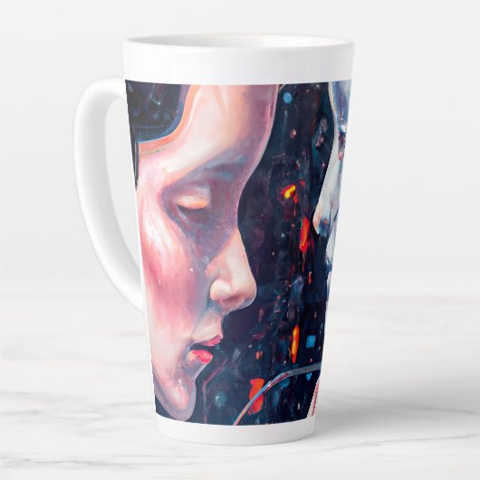 Digitale Romance Latte Mok (Linkerhoek)