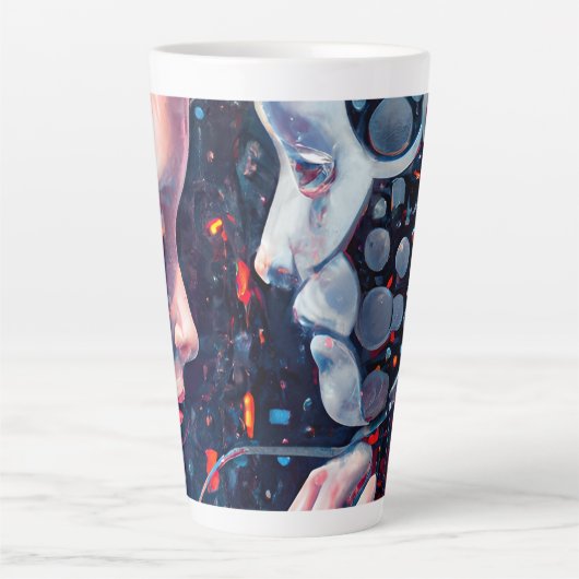 Digitale Romance Latte Mok (Voorkant)