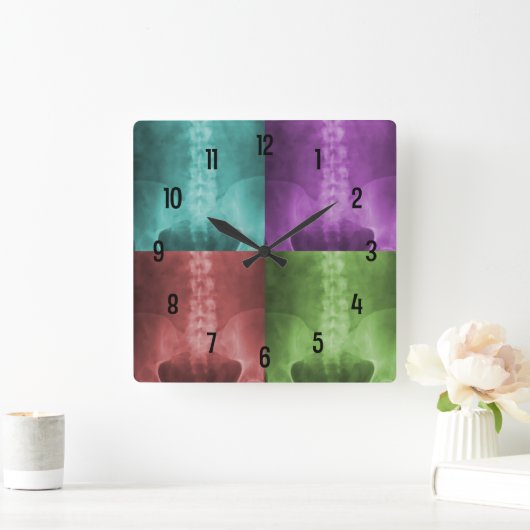 Digitale röntgenwandklok vierkante klok (Huis)