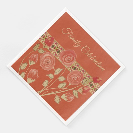 Digitale Roos Art Servet (Hoek)