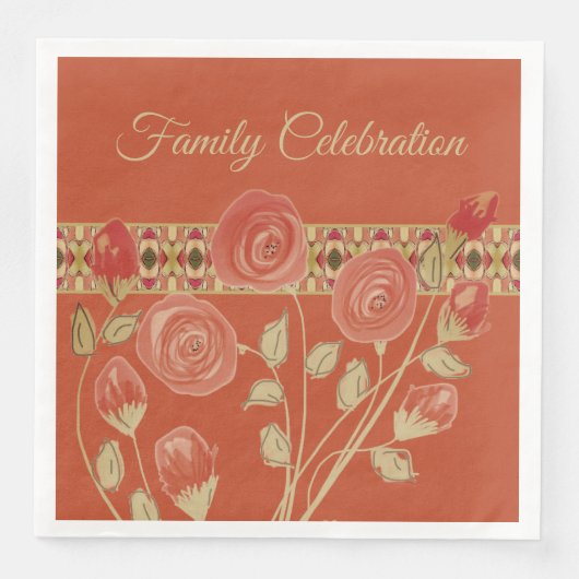 Digitale Roos Art Servet (Voorkant)