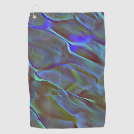 Digitale rots in satijnshade van verbrande blauwe  golfhanddoek