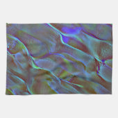 Digitale rots in satijnshade van verbrande blauwe theedoek (Horizontaal)