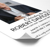 Digitale rouwadvertentie directe download poster (Hoek)