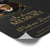 Digitale rouwadvertentie donkergrijs poster (Hoek)