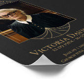 Digitale rouwadvertentie donkergrijs poster (Hoek)