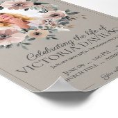 Digitale rouwadvertentie onmiddellijk downloaden poster (Hoek)