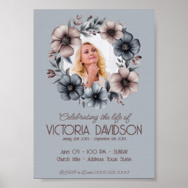 Digitale rouwadvertentie onmiddellijk downloaden poster