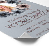 Digitale rouwadvertentie onmiddellijk downloaden poster (Hoek)