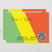 DIGITALE RSVP Bruiloft Heldere Zomerkleuren Kaart (Voorkant / Achterkant)