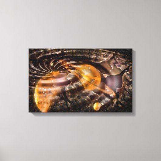 Digitale ruimteverdraaiingsverlichting canvas afdruk (Voorkant)
