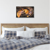 Digitale ruimteverdraaiingsverlichting canvas afdruk (Insitu (Slaapkamer))