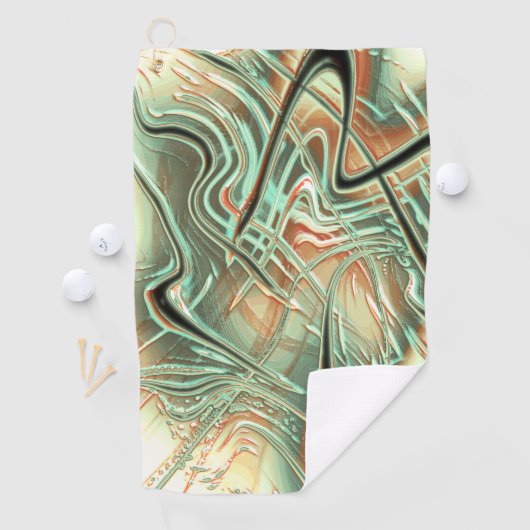 Digitale ruwe golvende slagen op bleek sinaasappel golfhanddoek (Insitu)