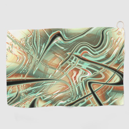 Digitale ruwe golvende slagen op bleek sinaasappel golfhanddoek (Horizontaal)