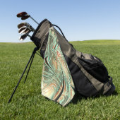 Digitale ruwe golvende slagen op bleek sinaasappel golfhanddoek (Groen)