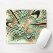 Digitale ruwe golvende slagen op bleek sinaasappel muismat (Met muis)